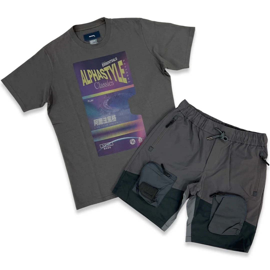 Alpha Style Arthur Hiking Grey Short Set