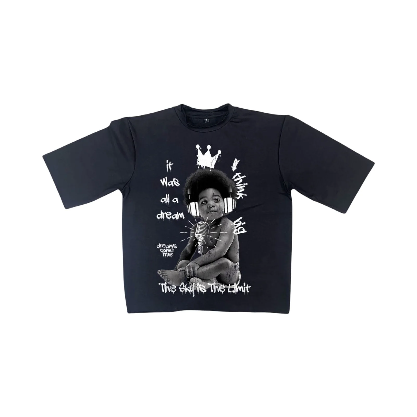 Beast Kids “Sky The Limit” Crop Black Tee