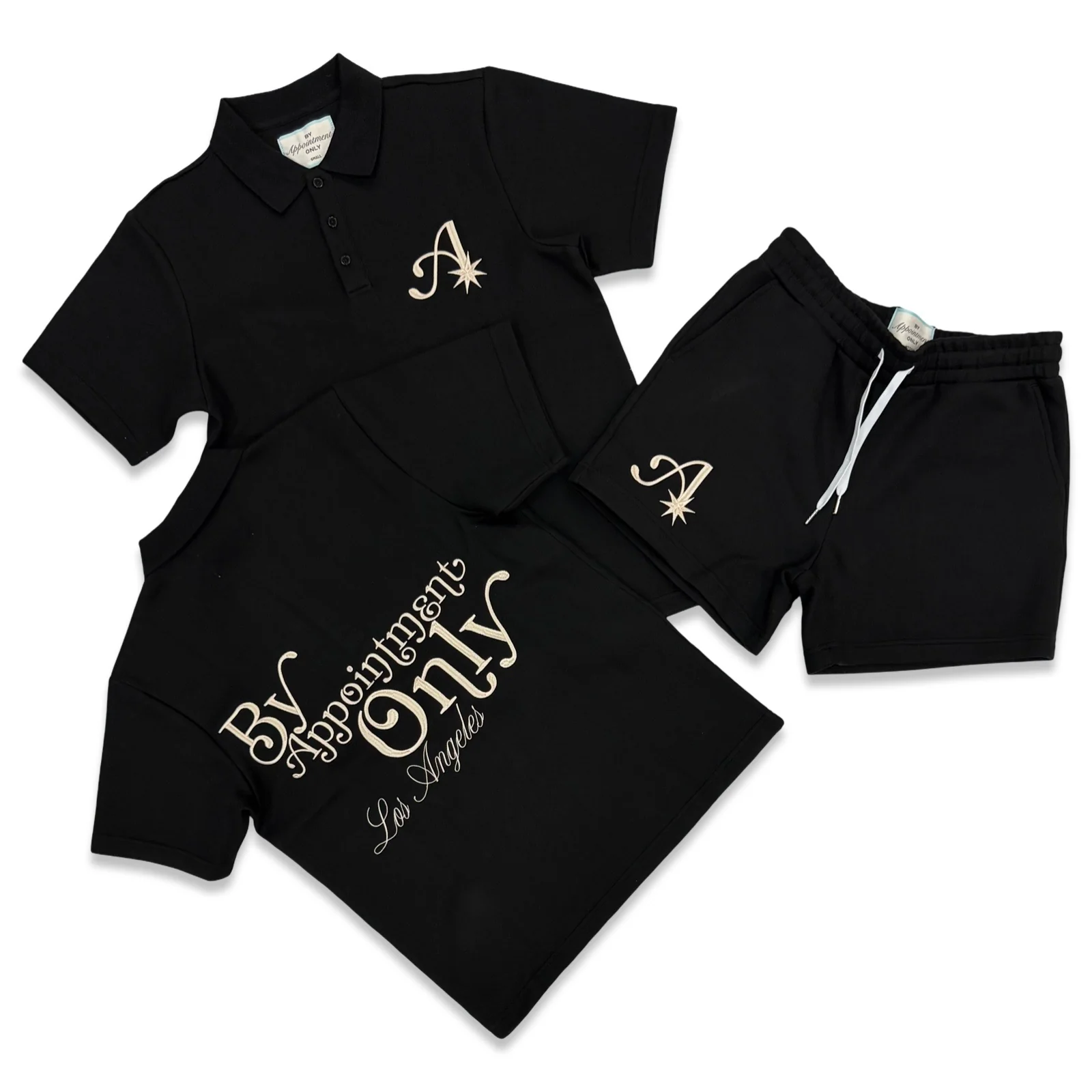 By Appt Only “Pulse” Black/Beige Short Set