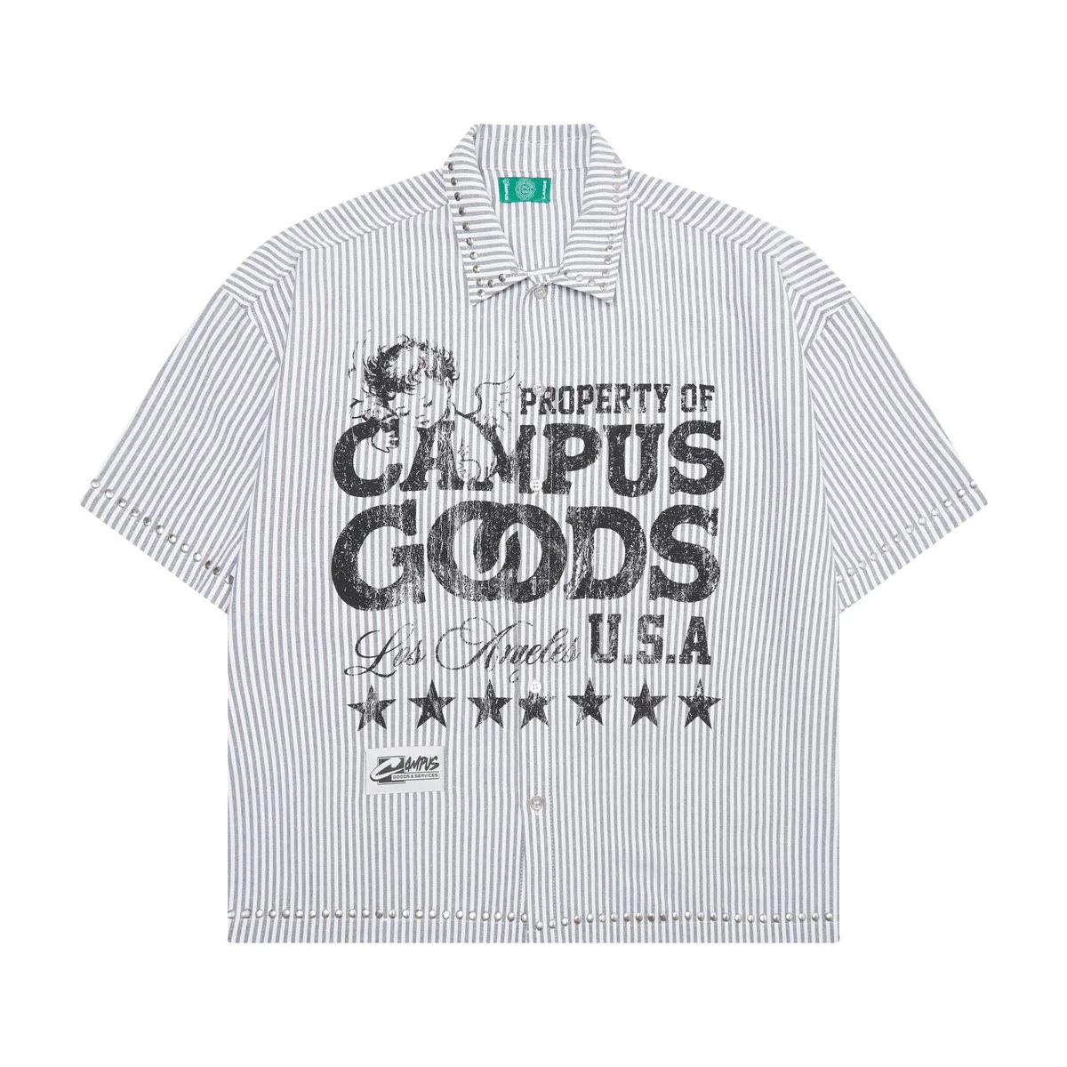Campus “Seraph” Black Stripe Button-Up