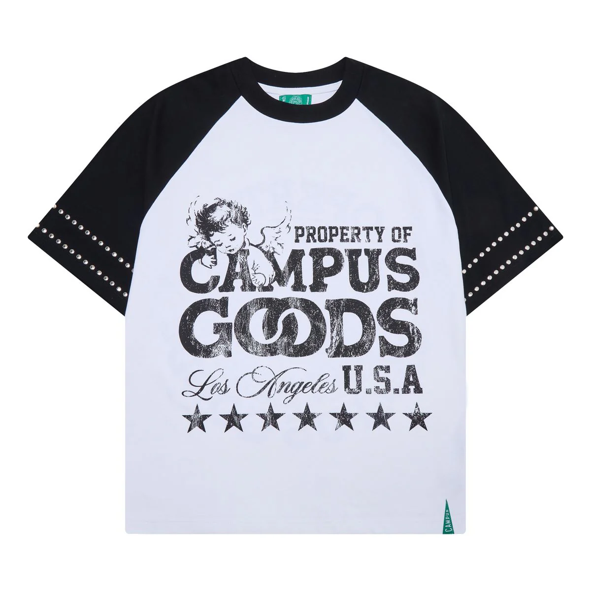 Campus “Seraph” Black Varsity Raglan Tee