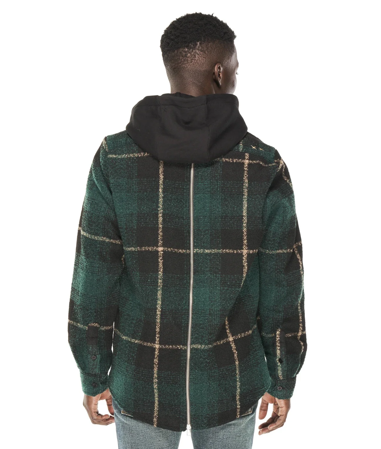 Cult Of Individuality Plaid Shirt/Jacket Forest Green - Image 2