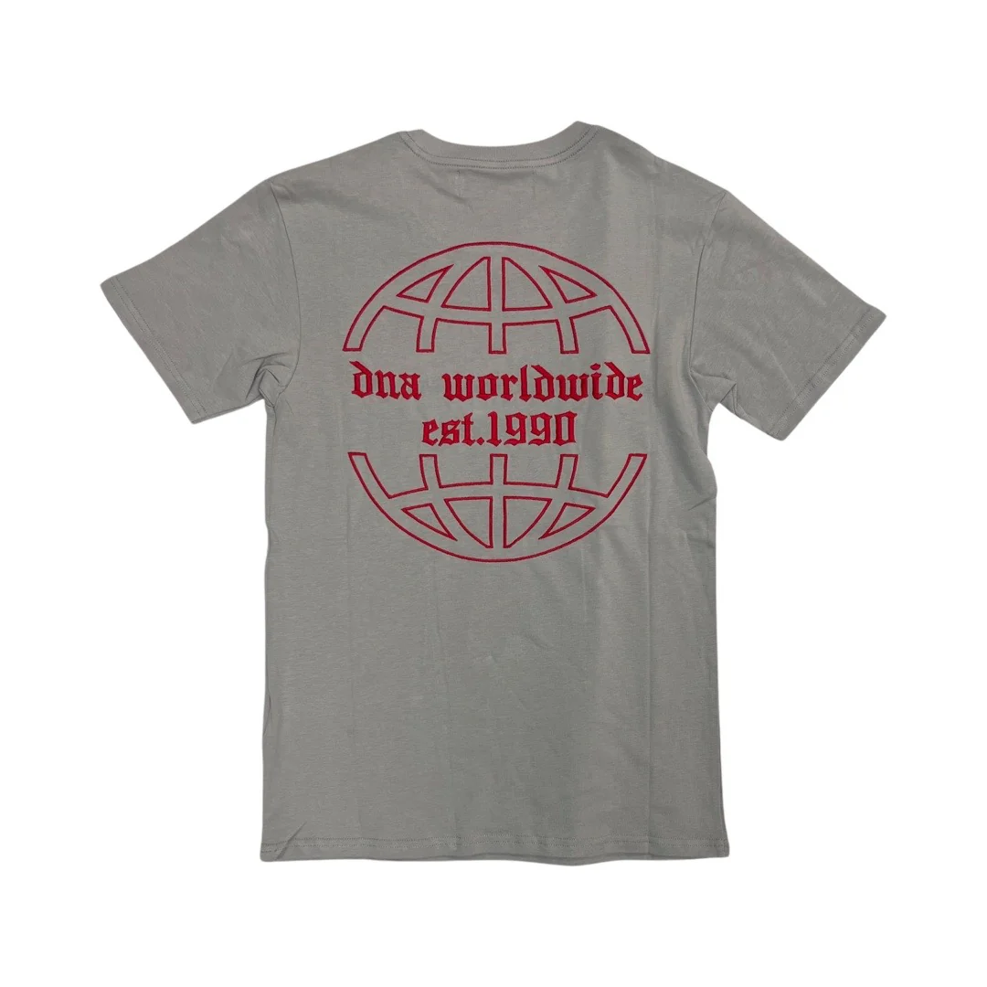DNA Worldwide Web Grey/Red Tee - Image 2