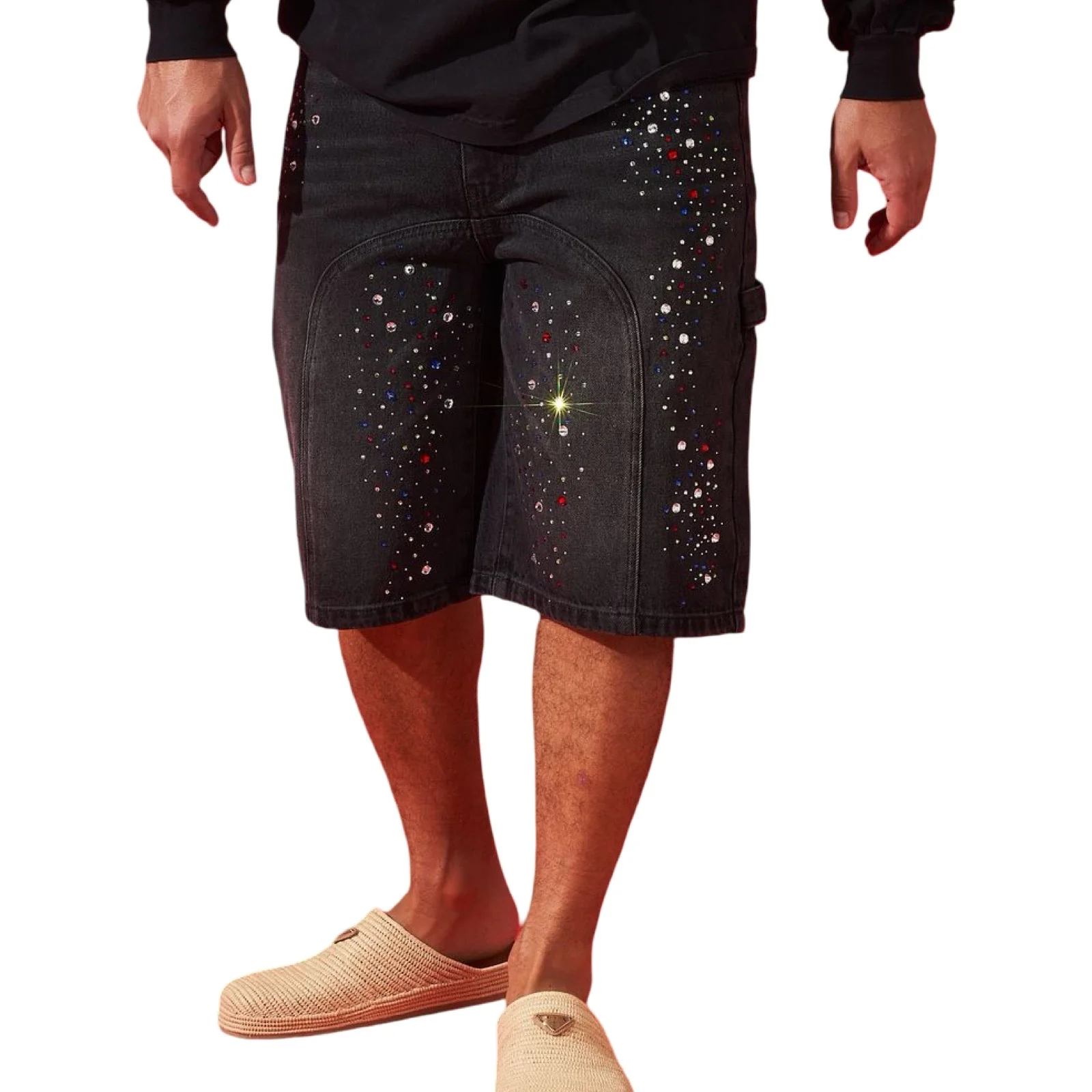 Duaa “Supplication” Stone Black Shorts