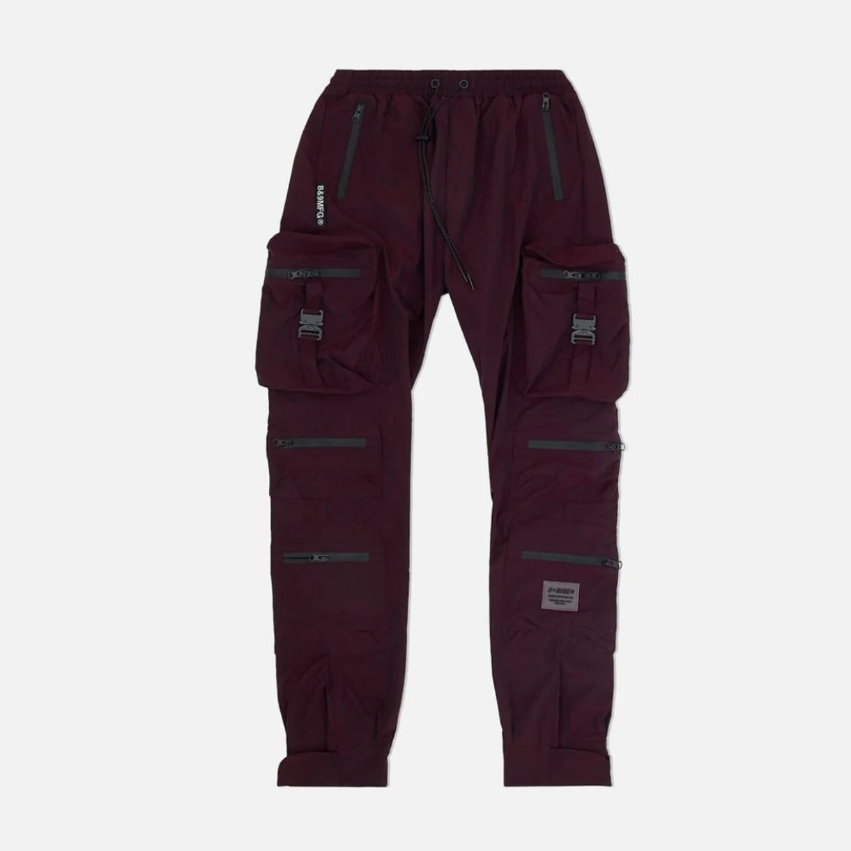 Eight & Nine Combat Nylon Iridescent Wine Joggers