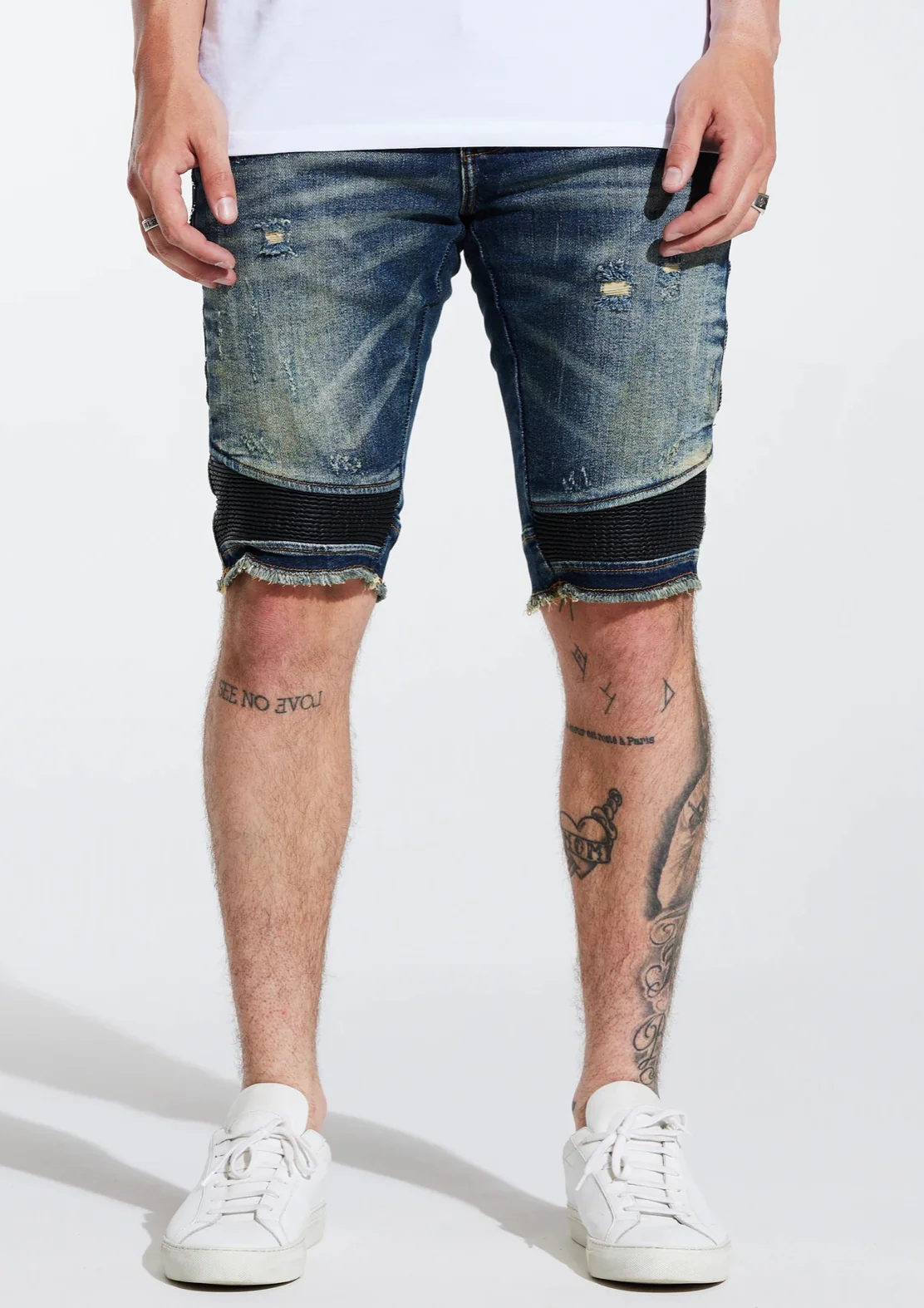 Embellish NYC Sunny Biker Indigo Shorts (104)