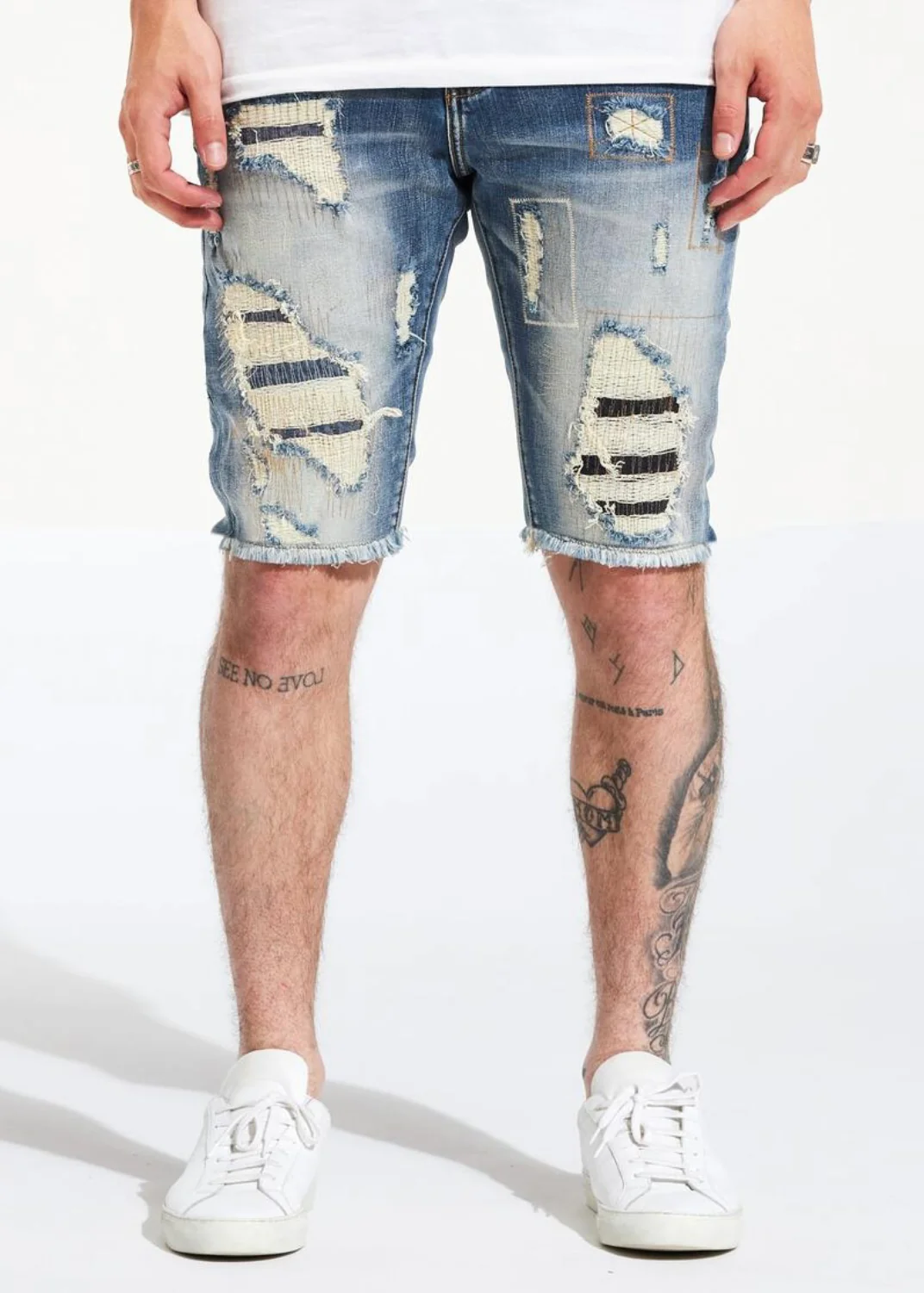 Embellish NYC Tango Blue Rinse Shorts (131)