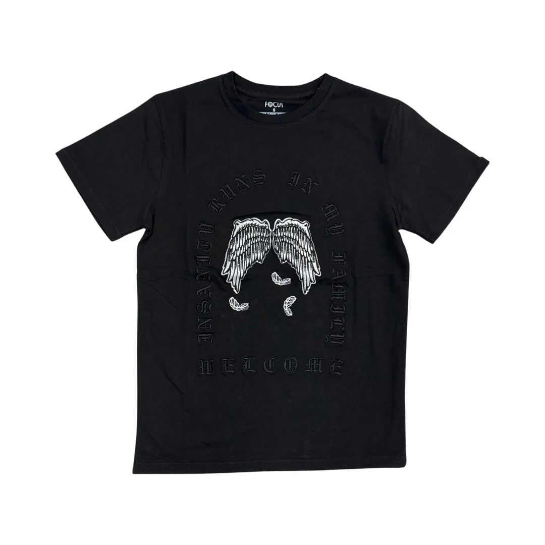 Focus Black Family Wing Tee
