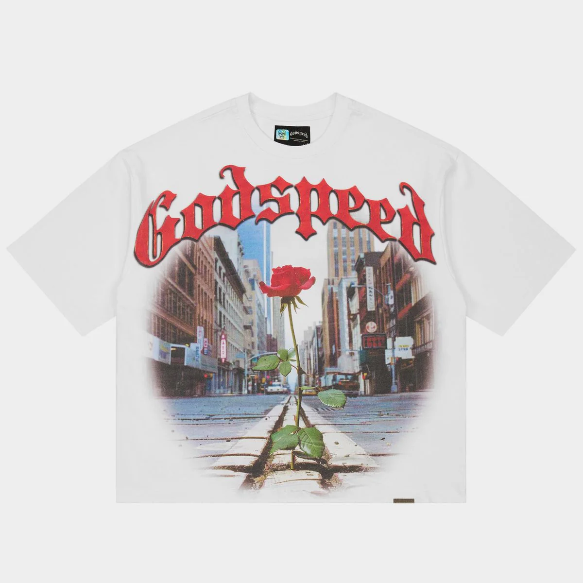 Godspeed “Concrete Rose” White Tee
