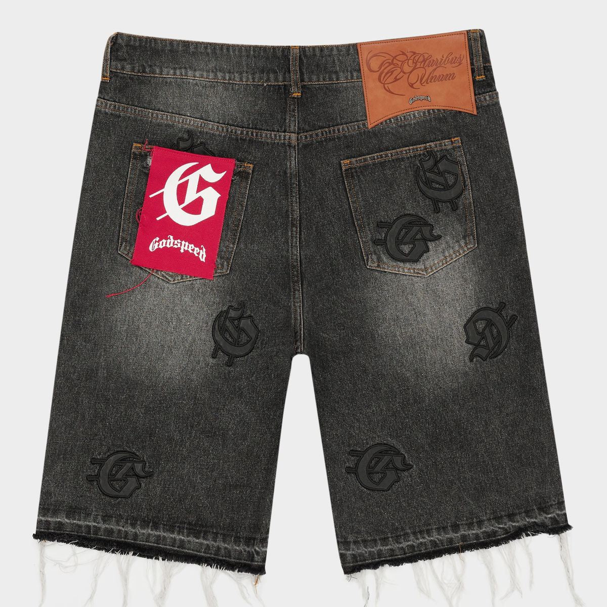 Godspeed “Infinity” Black Denim Shorts - Image 3