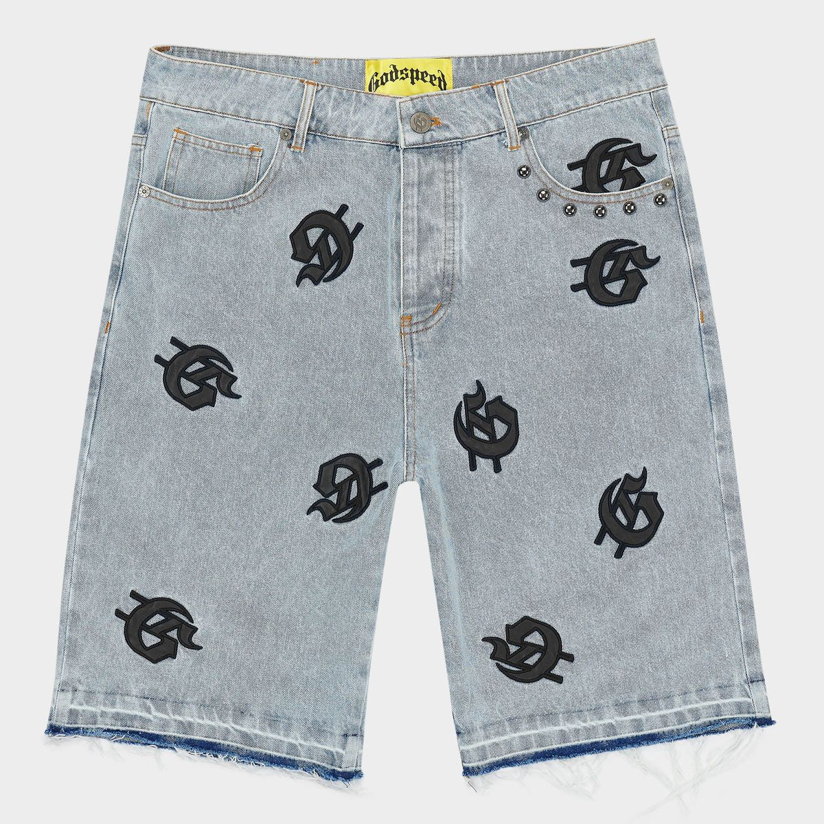 Godspeed “Infinity” Blue Denim Shorts