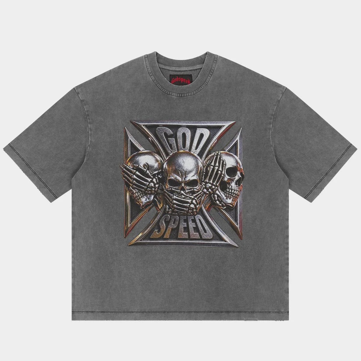 Godspeed “Omerta” Grey Wash Tee
