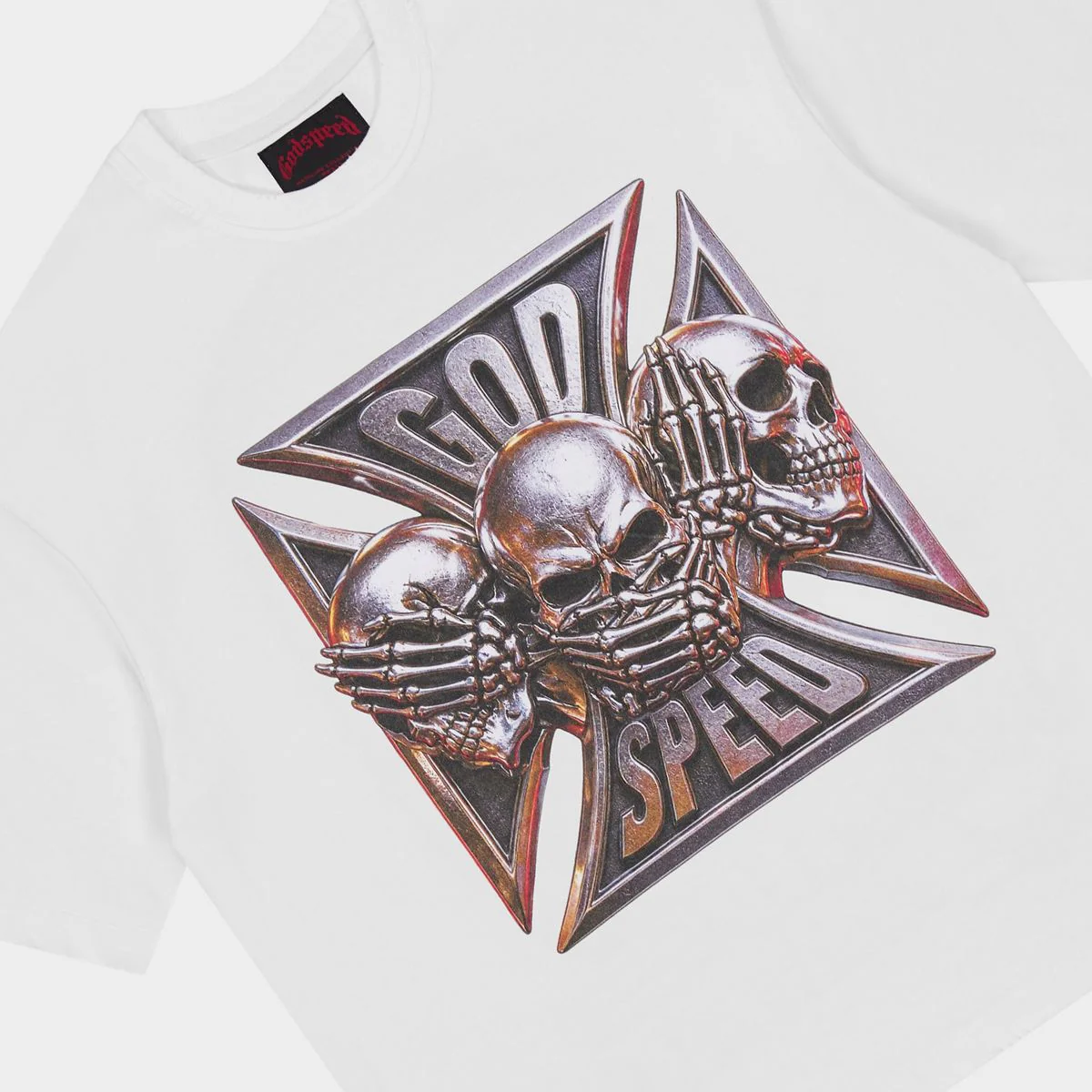 Godspeed “Omerta” White Tee - Image 2