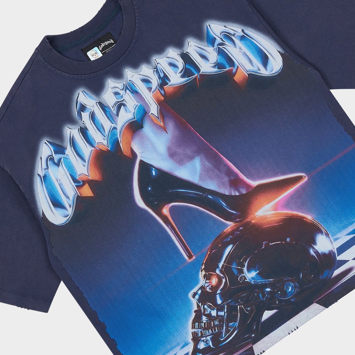Godspeed “Queen’s Gambit” Navy Tee - Image 2