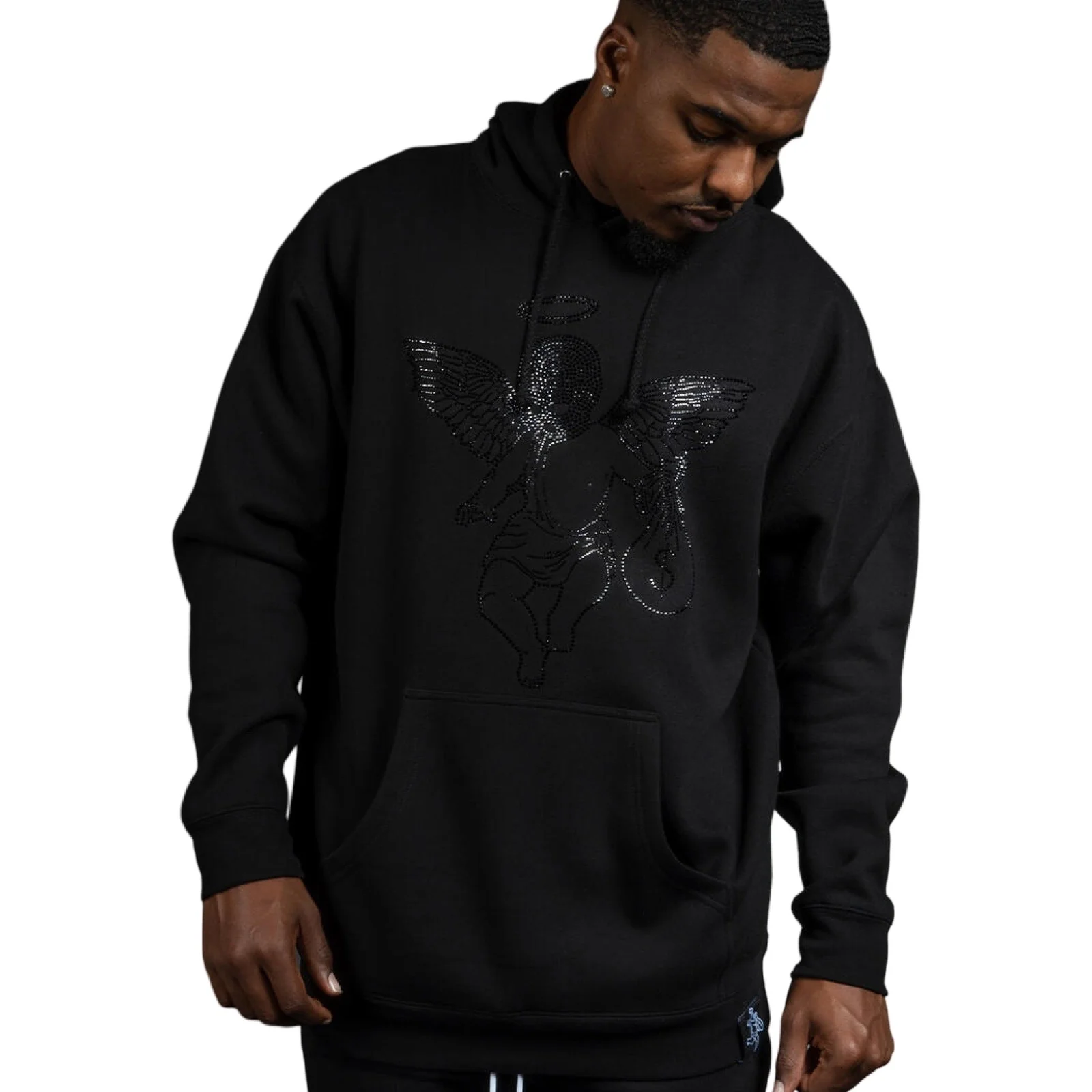 Hasta Muerte “Angel” Rhinestone Hoodie