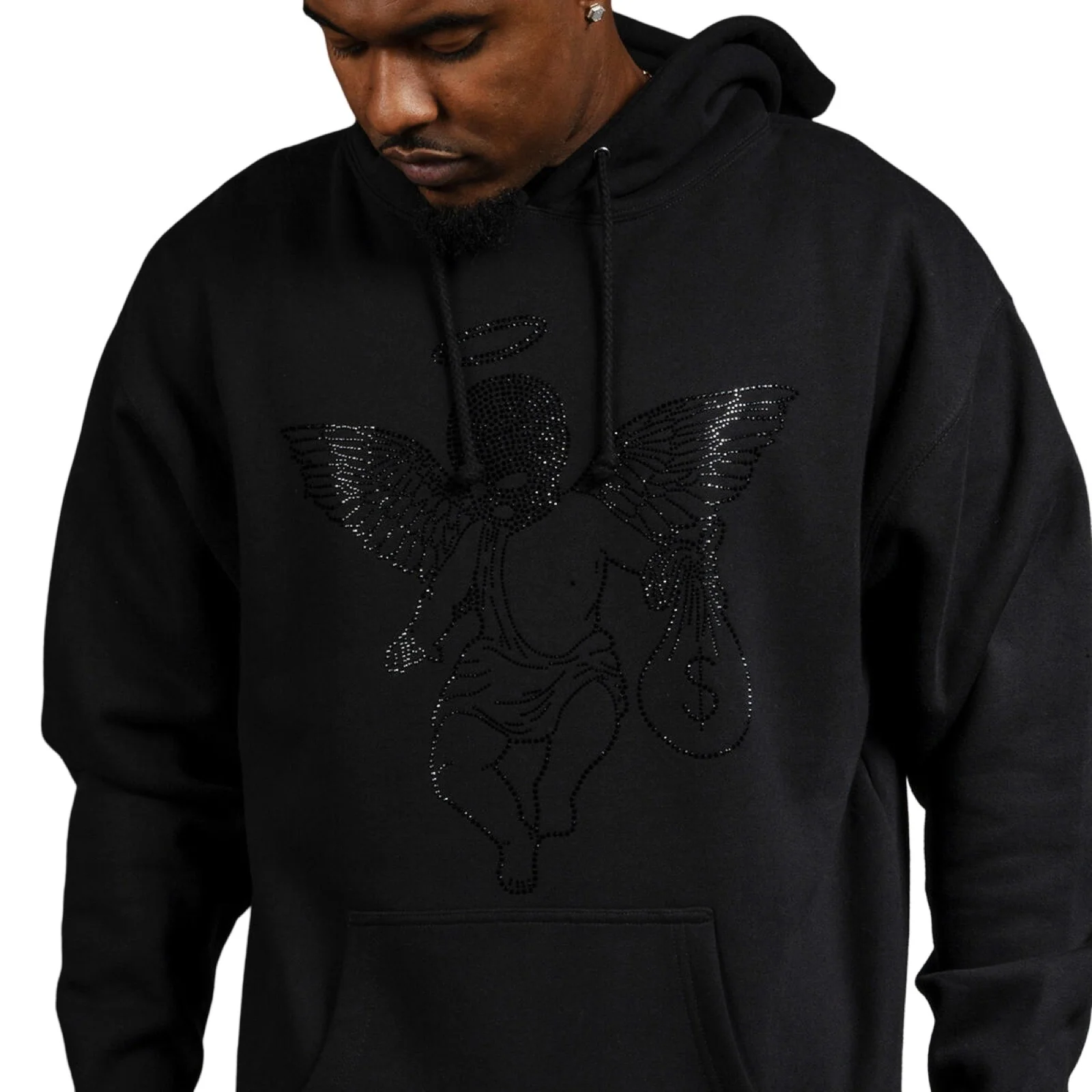 Hasta Muerte “Angel” Rhinestone Hoodie - Image 2