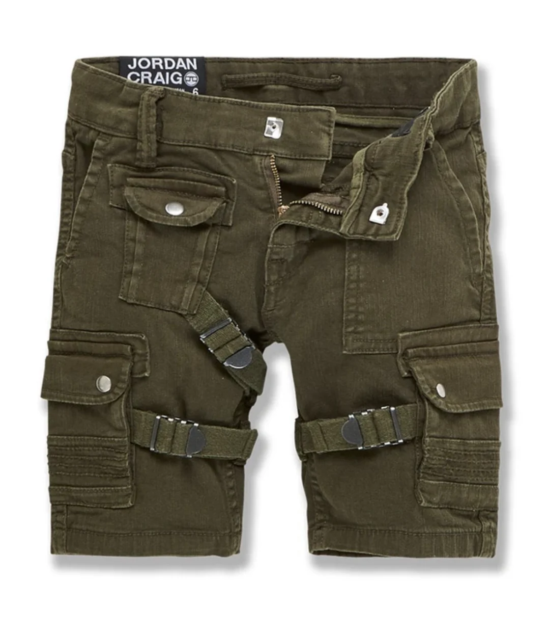 Jordan Craig Kids Army Green Cargo Shorts