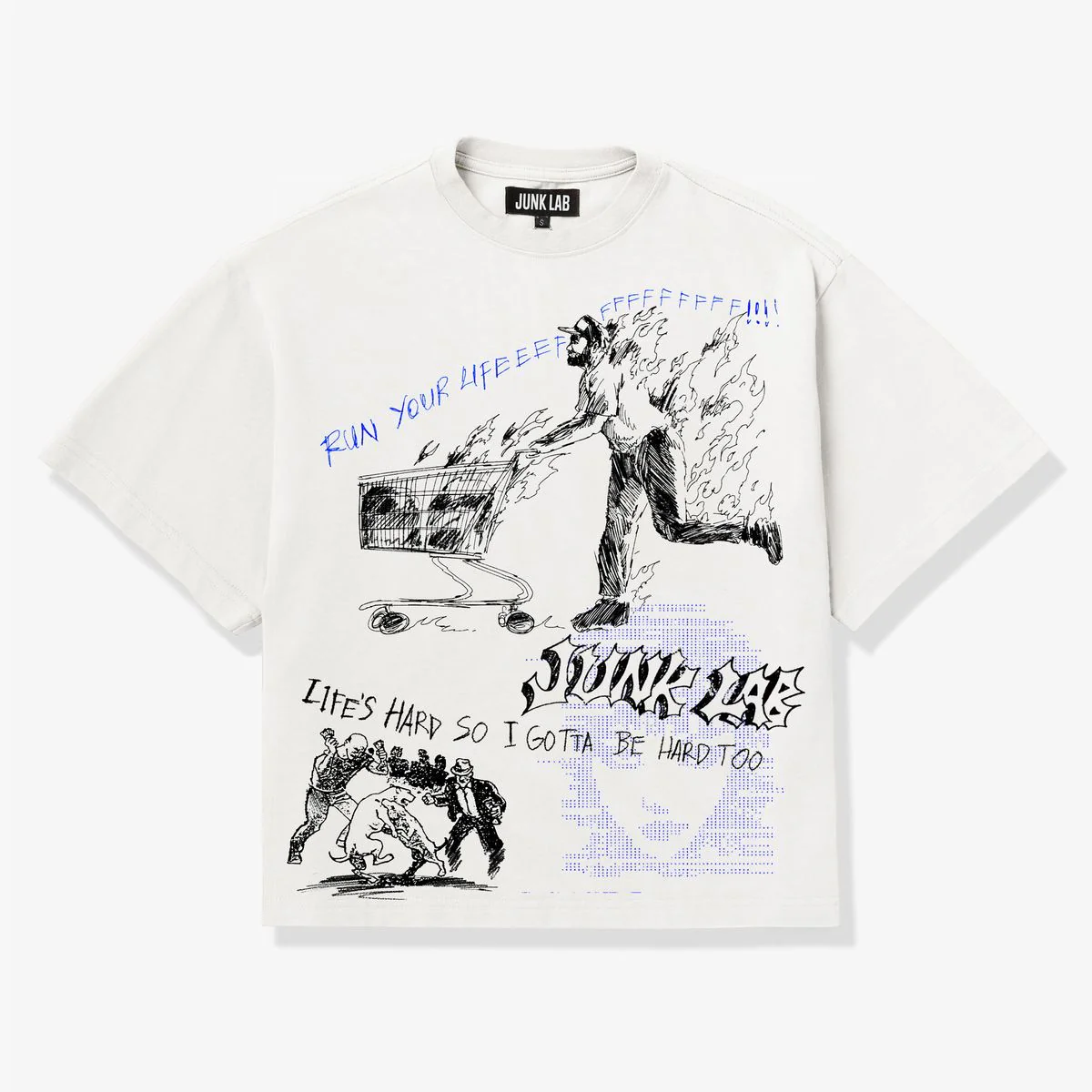Junk Lab “Burning” White Tee