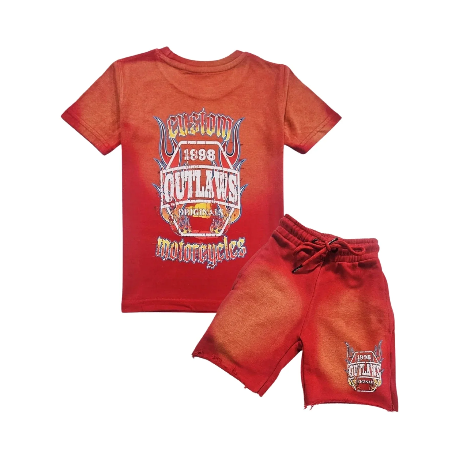 Kids Outlaws Red Short Set - Image 2