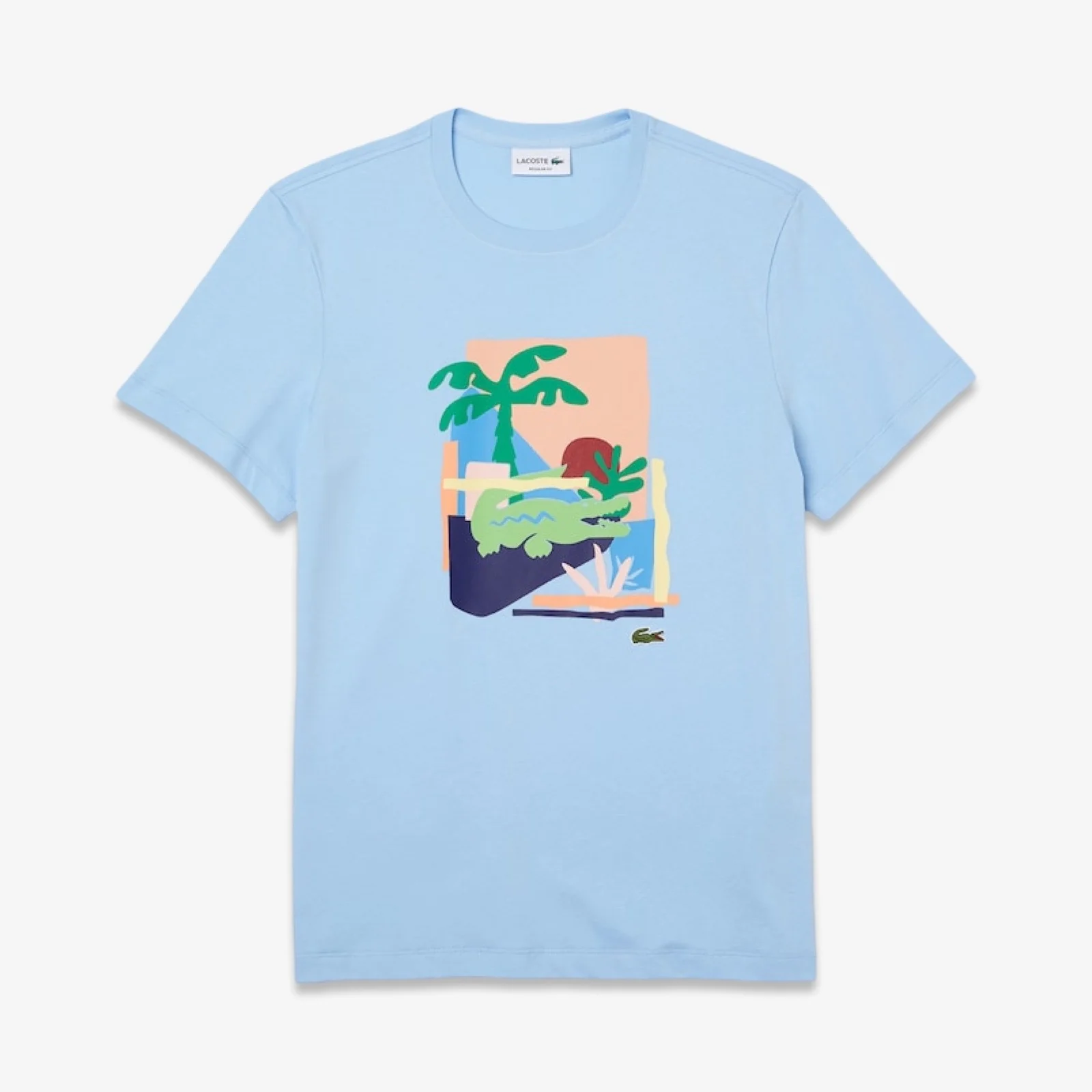 Lacoste Palm Beach Tee In Blue