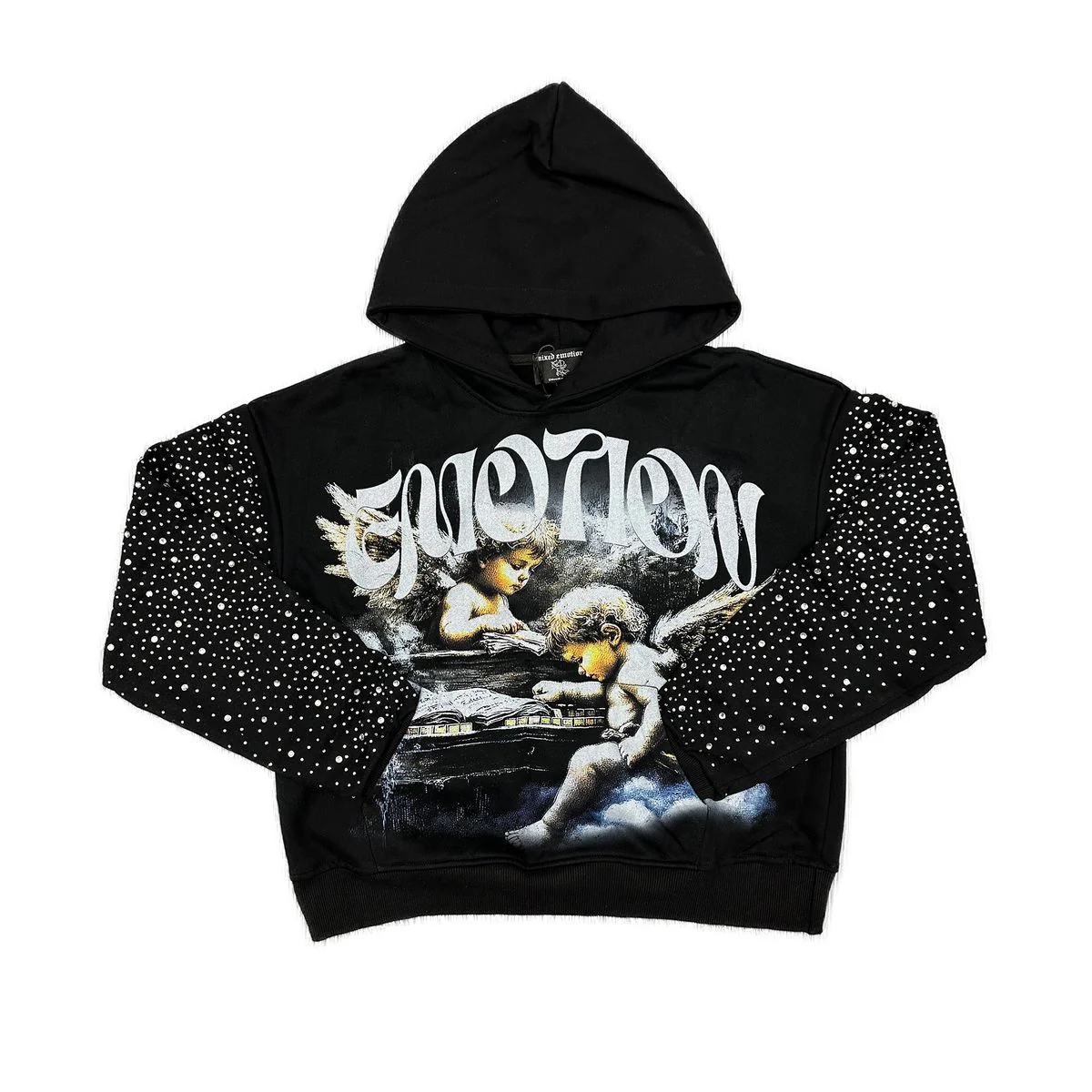 Mixed Emotion “Fallen Angels” Rhinestone Hoodie