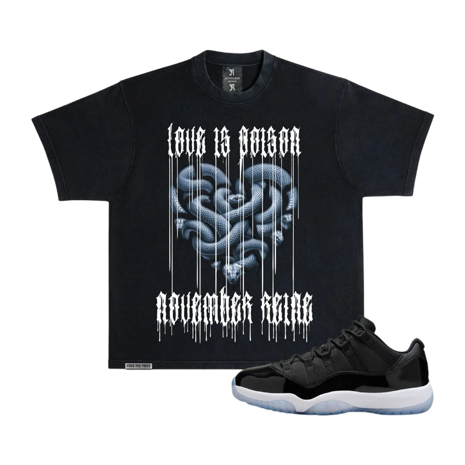 November Reine “Love Is Poison” Black Heavyweight Tee