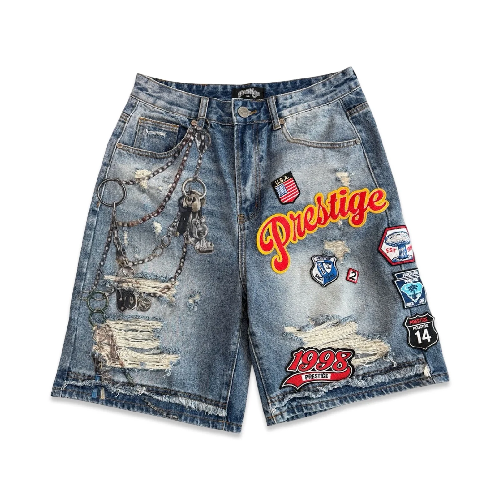 Prestige “Varsity” Blue Wash Shorts