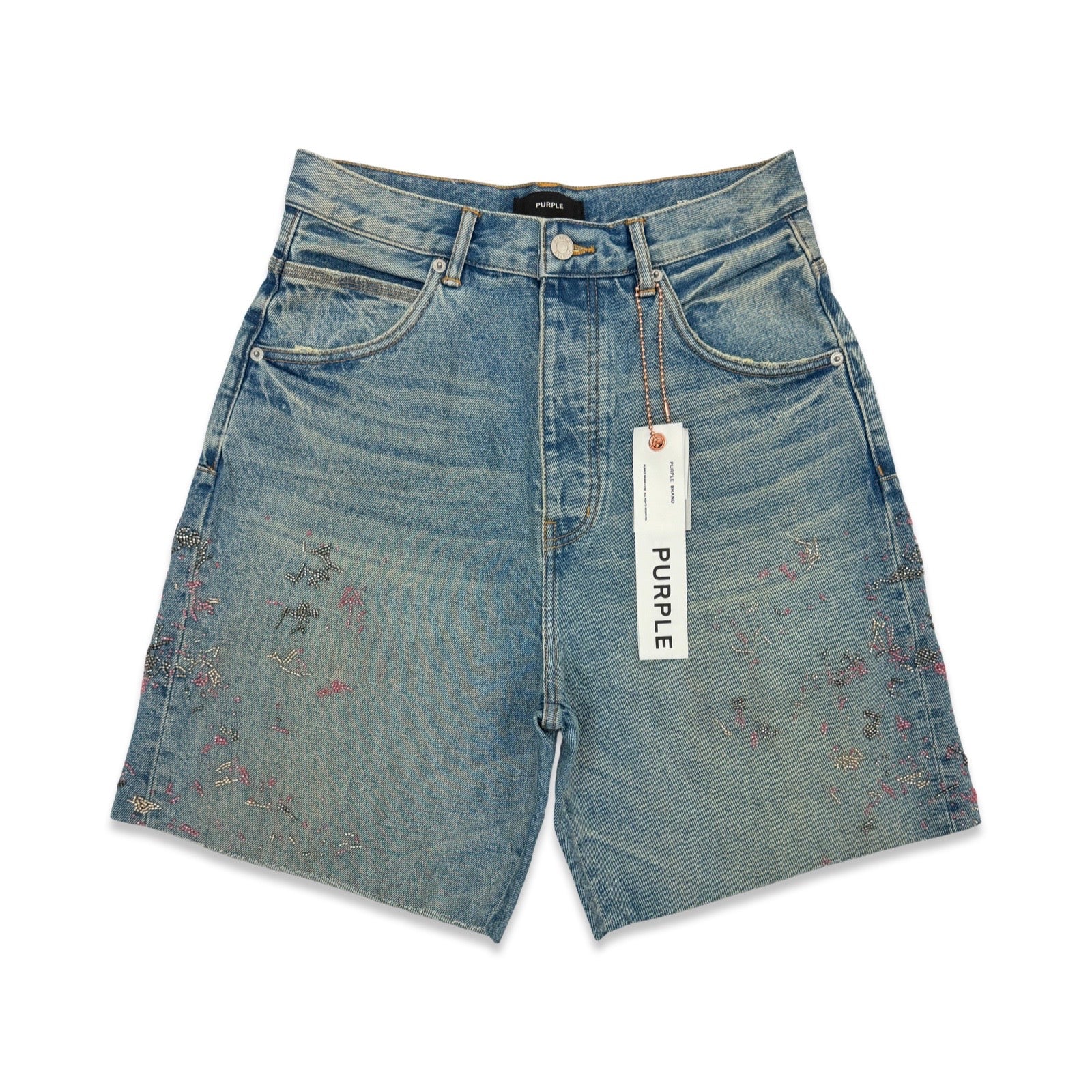 Purple Brand Bead Splatter Shorts