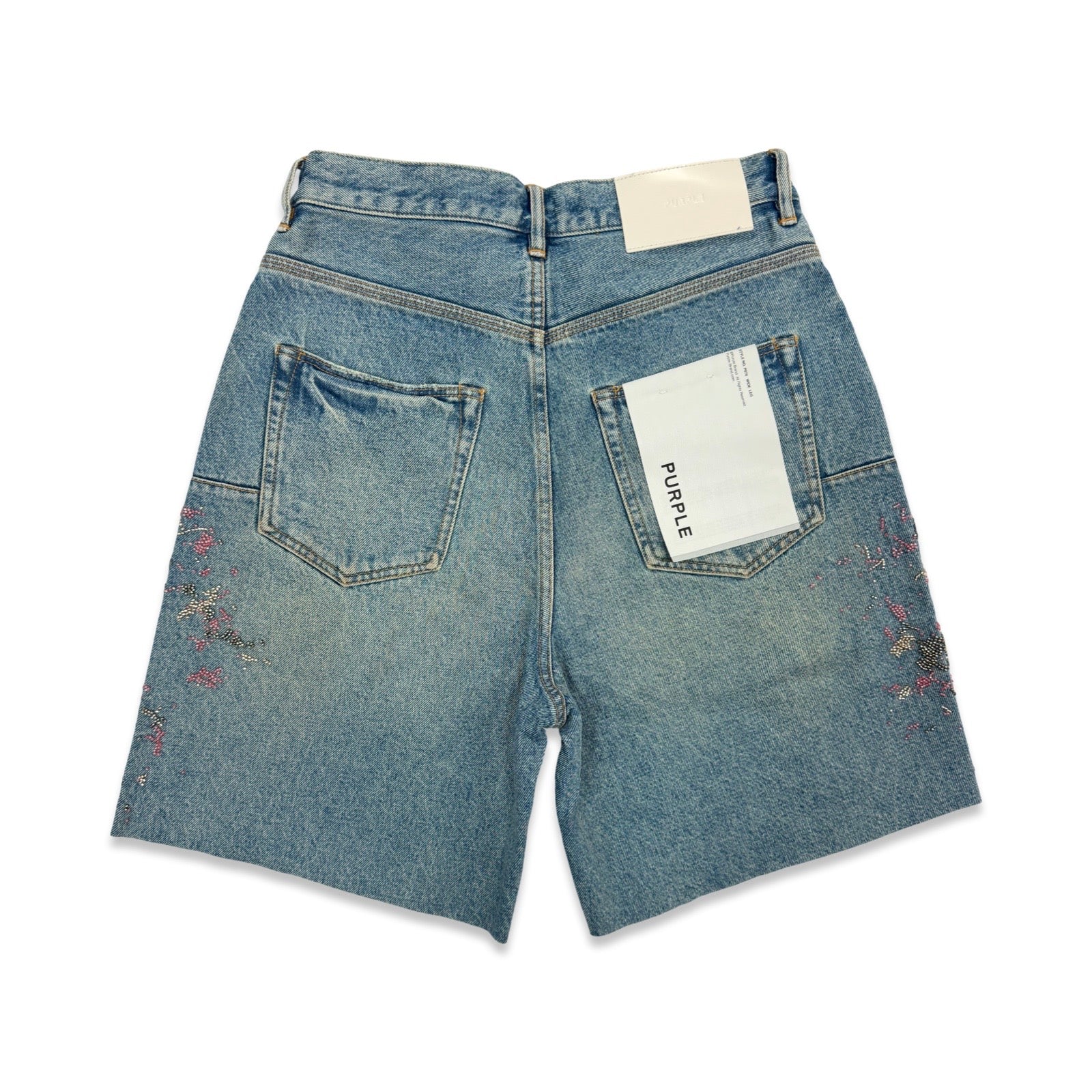 Purple Brand Bead Splatter Shorts - Image 3