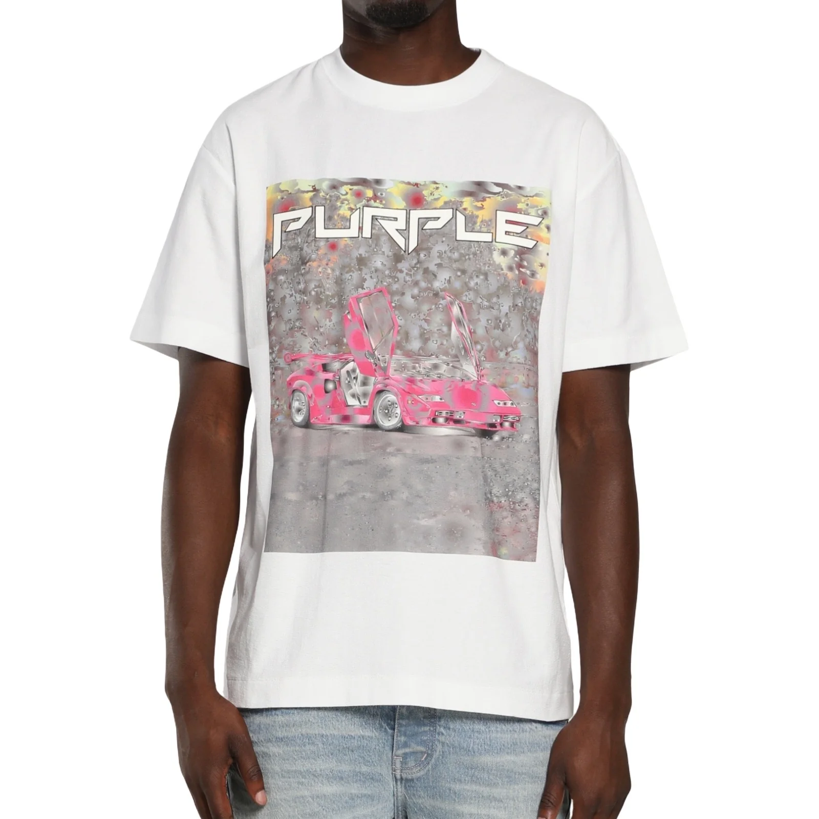 Purple Brand “Nova” White S/S Tee
