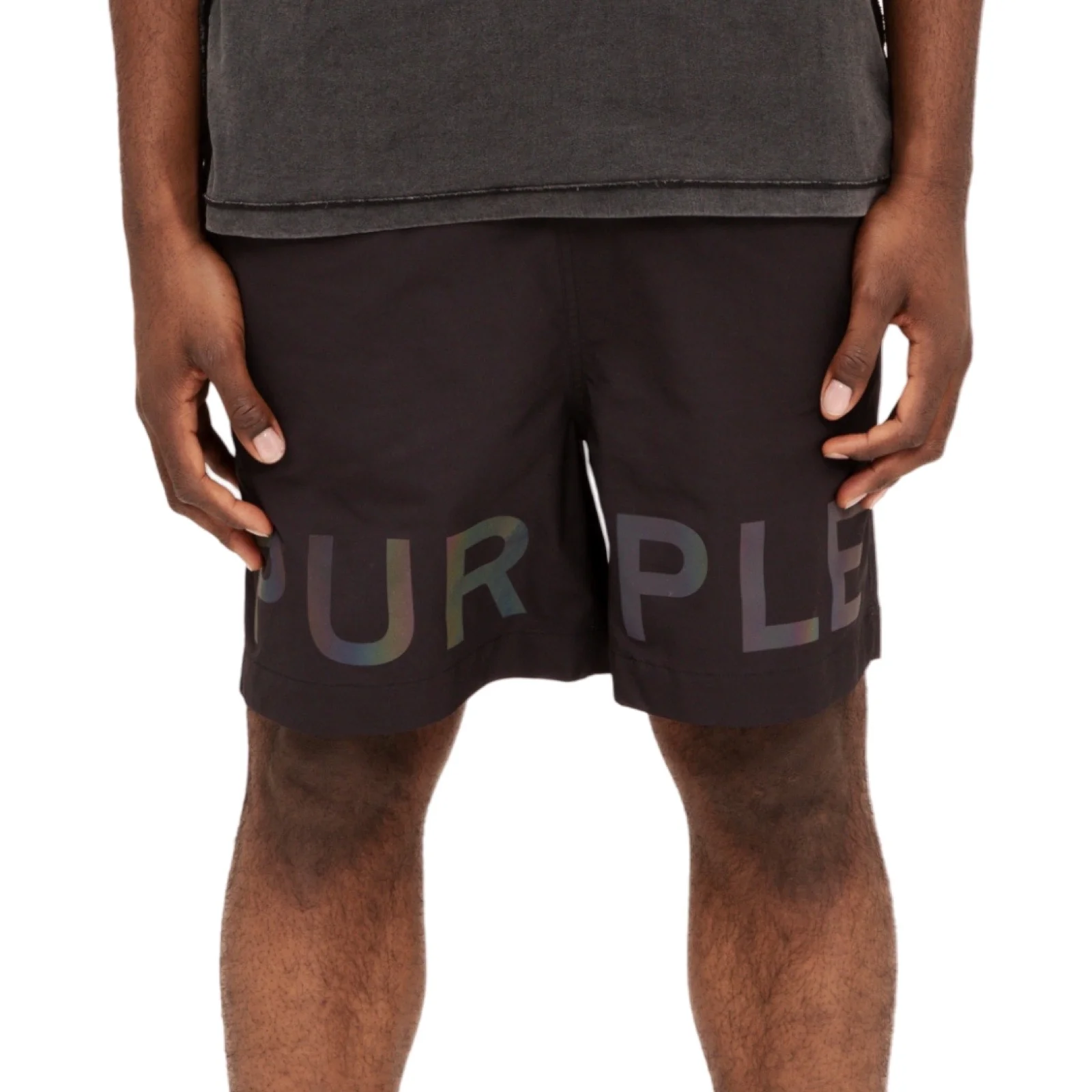 Purple Brand Nylon All Round Black Short