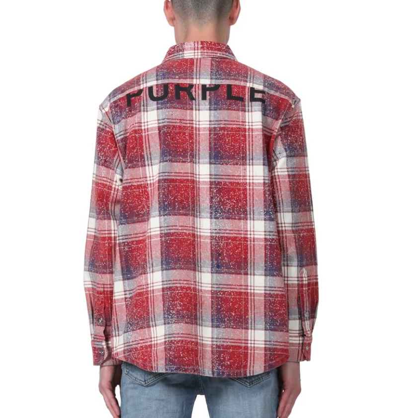 Purple Brand Plaid Red L/S Shirt - Image 2