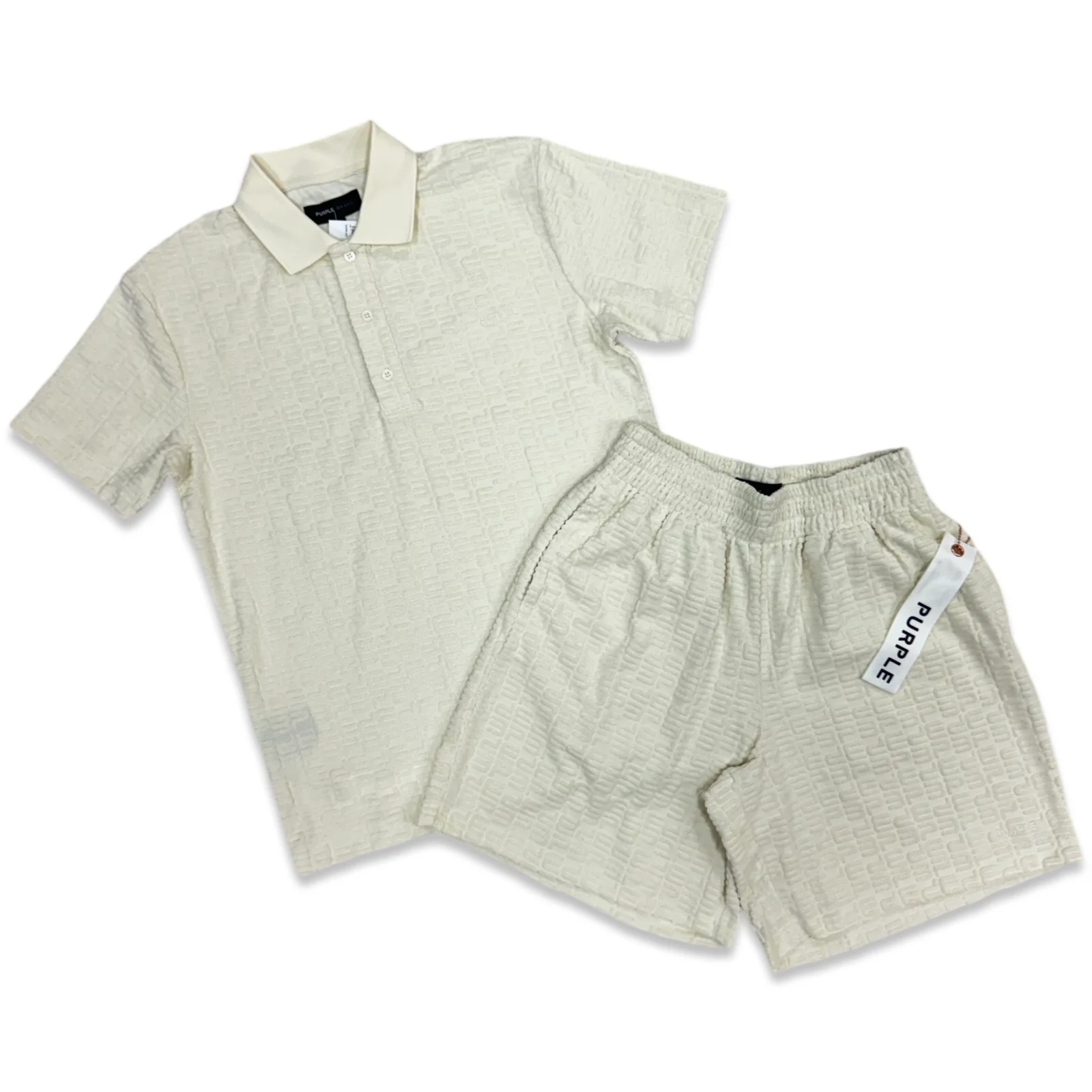 Purple Brand Polo Towel Short Set