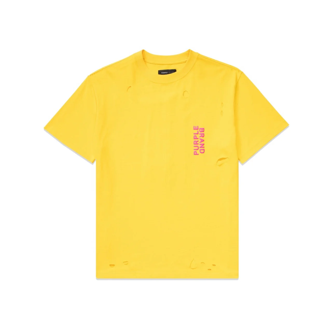 Purple Brand Textured Shattered Yellow S/S Tee