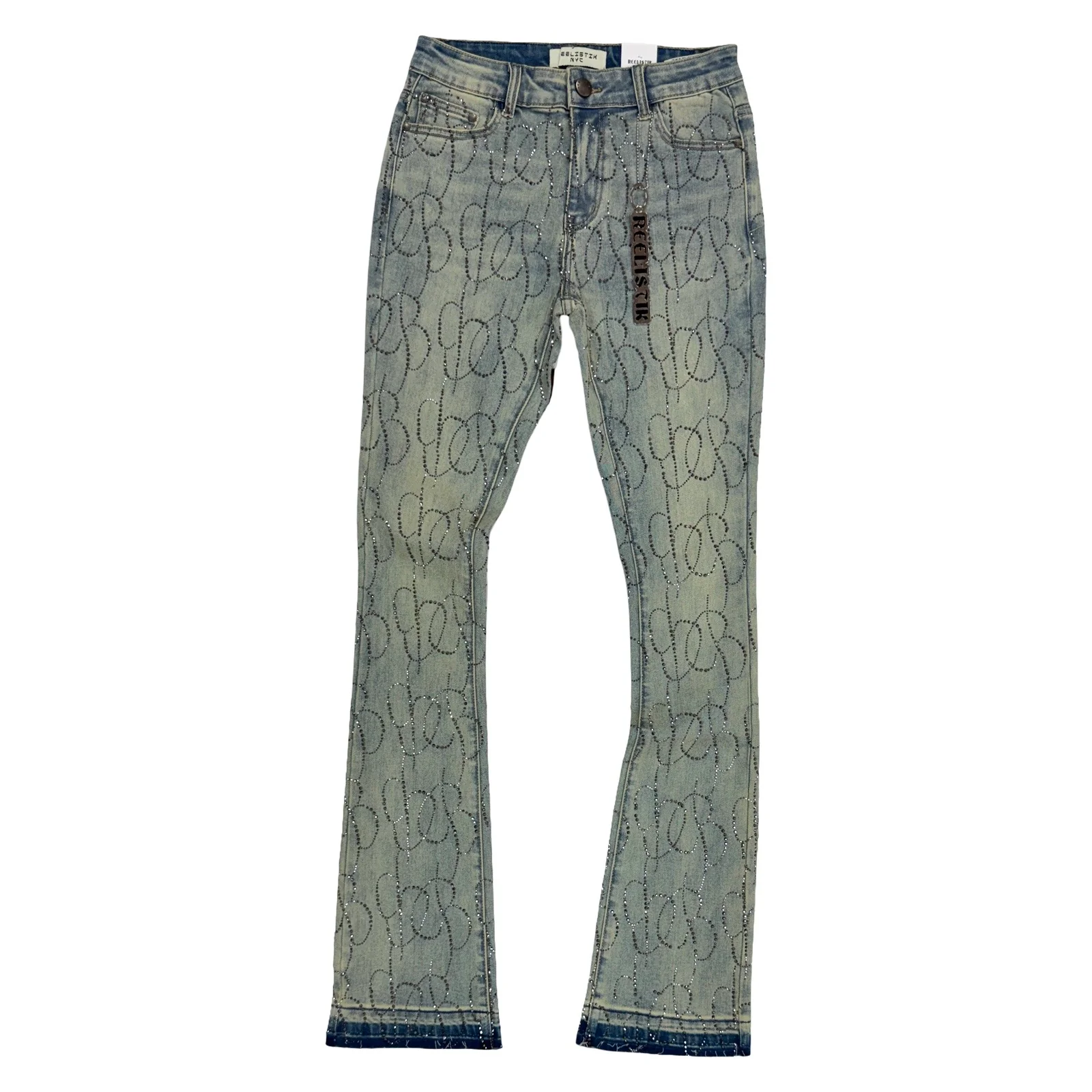 Reelistik Diamond Letter Stacked Jeans (RST-1200)