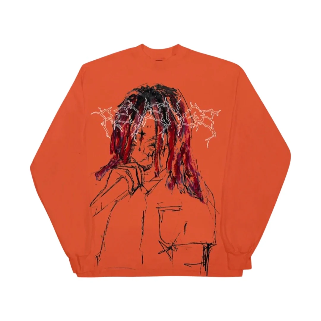 Revenge X Trippie Redd Orange Lightning L/S Tee
