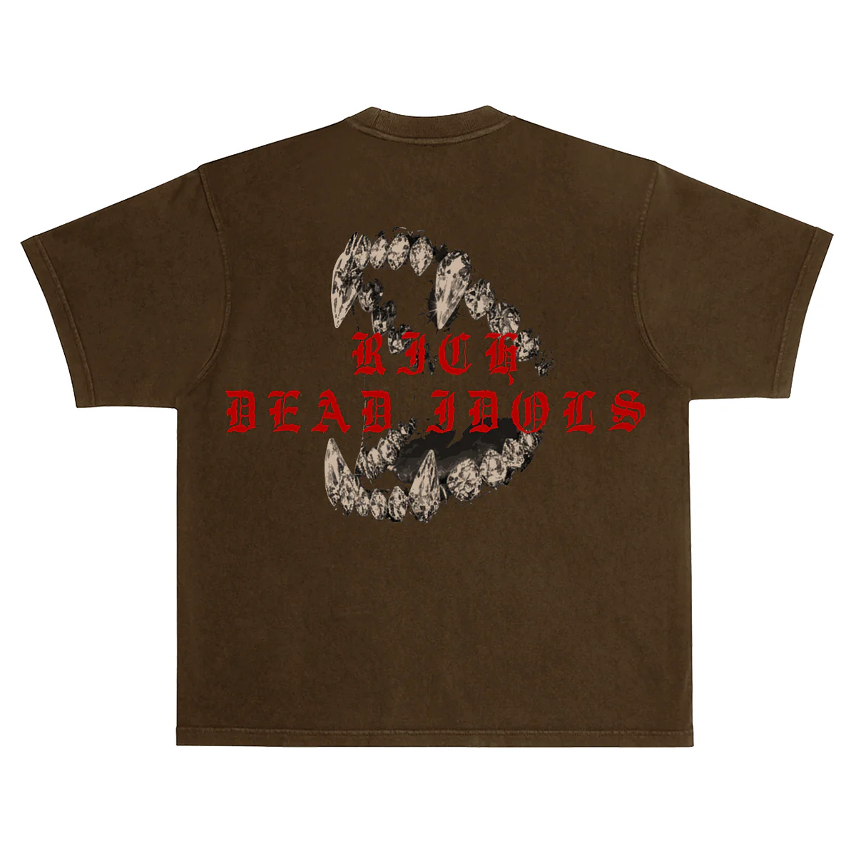 Rich Idols “Money Hungry” Brown Tee - Image 2