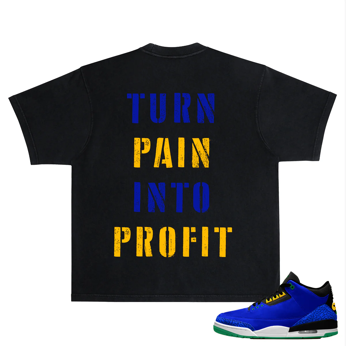 Rich Idols “Turn Pain” Black/Blue Tee
