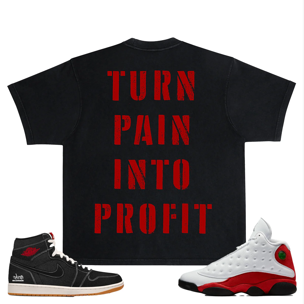 Rich Idols “Turn Pain” Black Tee