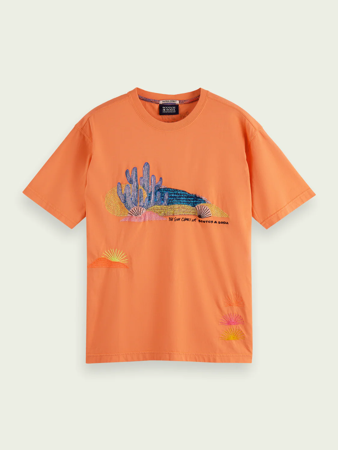 Scotch&Soda Abel Macias Tee In Coral (165900)