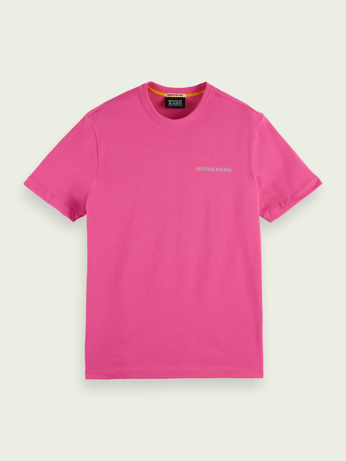 Scotch&Soda Cotton Logo Tee In Flame (166064)