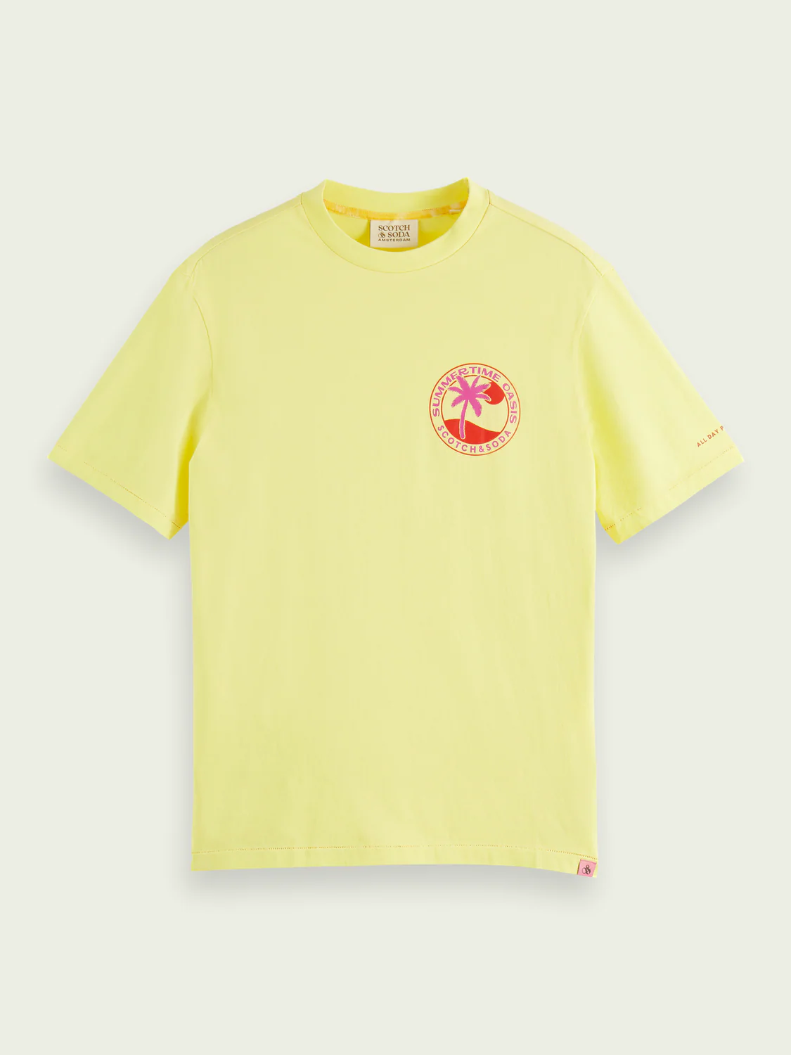 Scotch&Soda Graphic Jersey Tee In Lemonade (166062)