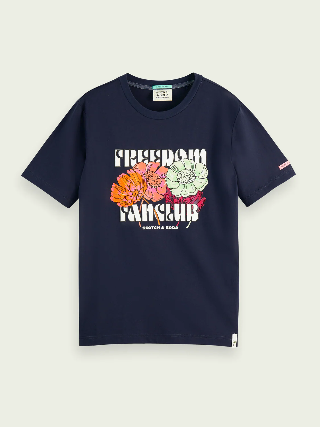 Scotch&Soda Logo Graphic Tee In Navy (166049)