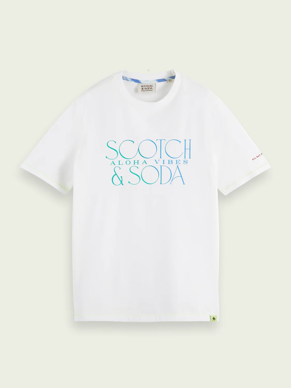 Scotch&Soda Logo Graphic Tee In White (166062)