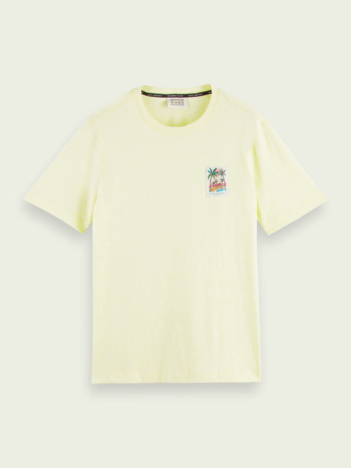 Scotch&Soda Melange Tee In Lemonade (166653)