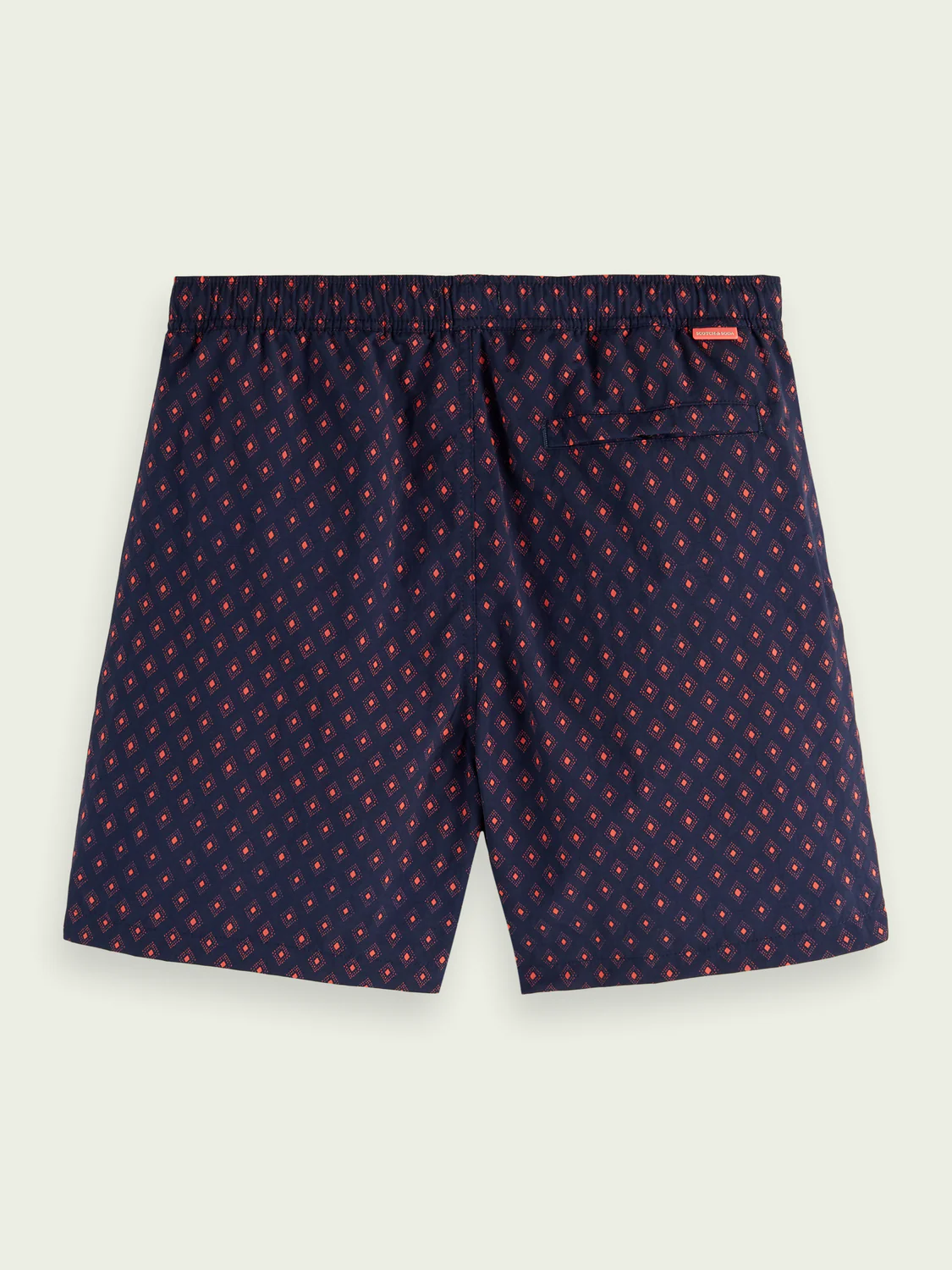 Scotch&Soda Mid Length Print Swim Shorts In Navy (166839) - Image 2