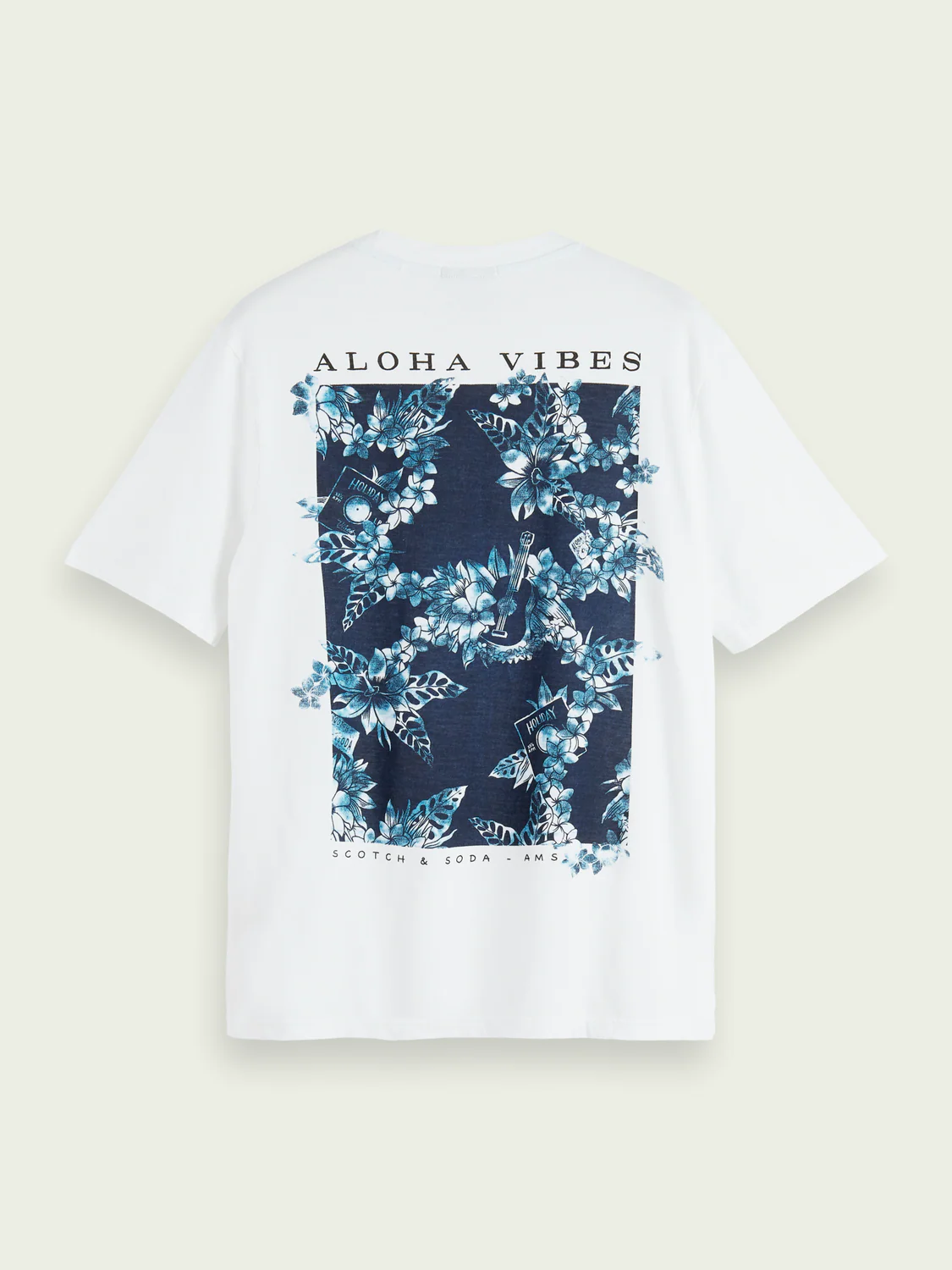 Scotch&Soda Organic Graphic Tee In White (166652)