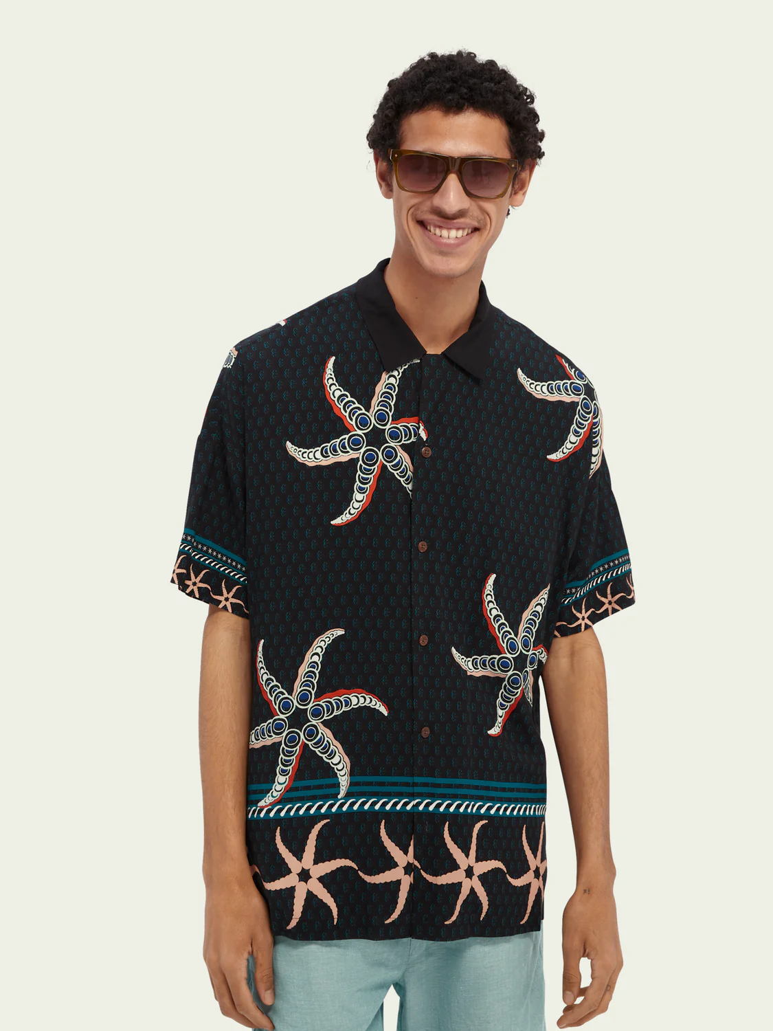 Scotch&Soda Printed Oversized Hawaiian Shirt - Image 2