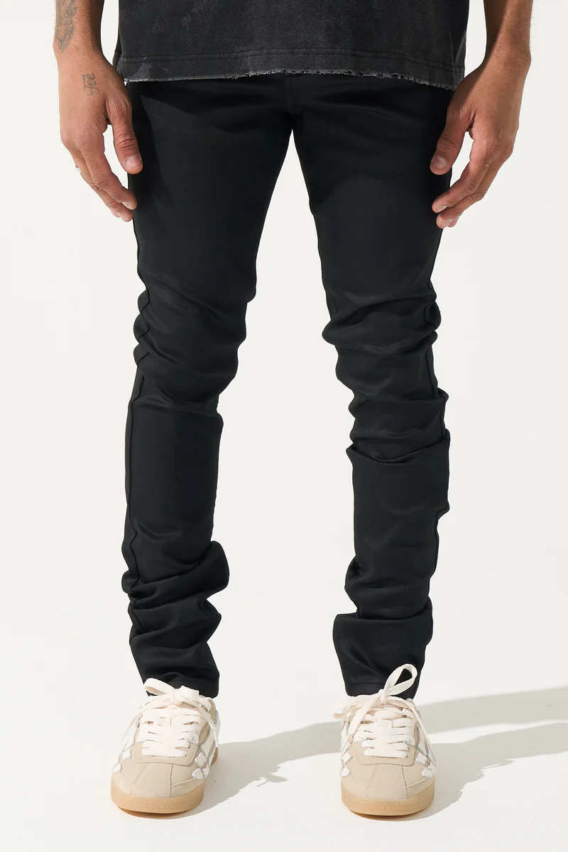 Serenede “Caviar7” Wax Black Jeans - Image 3