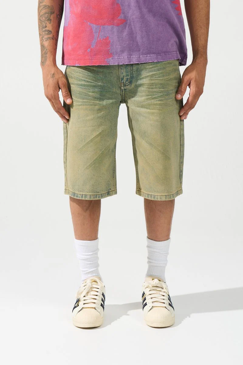 Serenede “Citrine” Yellow Denim Shorts
